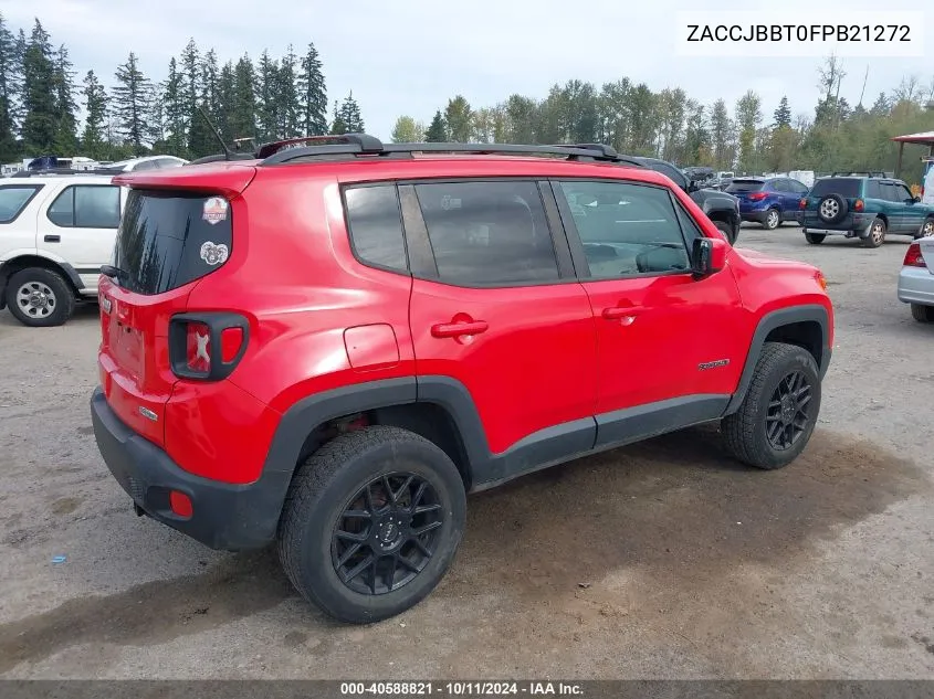 2015 Jeep Renegade Latitude VIN: ZACCJBBT0FPB21272 Lot: 40588821