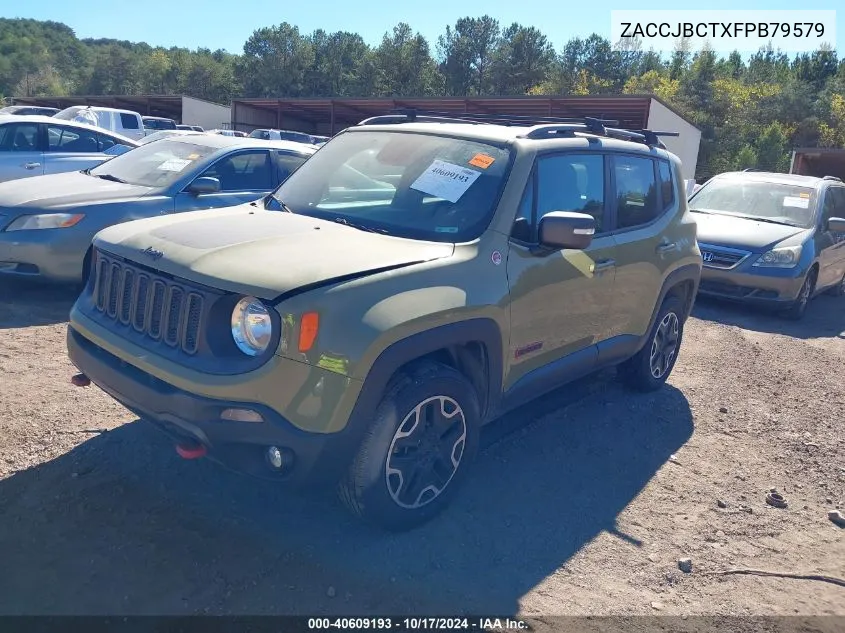 2015 Jeep Renegade Trailhawk VIN: ZACCJBCTXFPB79579 Lot: 40609193