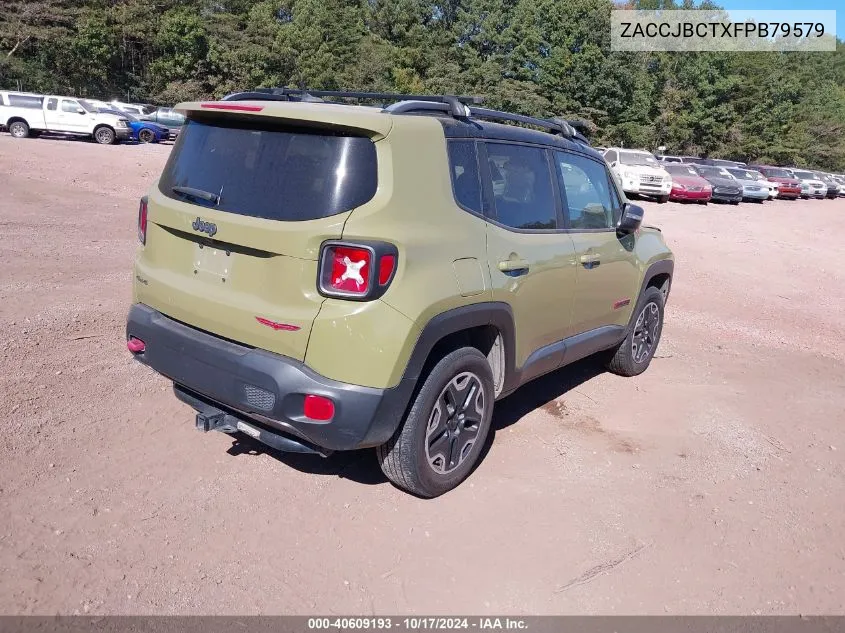 2015 Jeep Renegade Trailhawk VIN: ZACCJBCTXFPB79579 Lot: 40609193