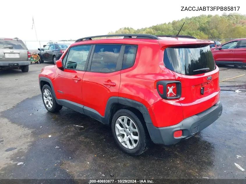 2015 Jeep Renegade Latitude VIN: ZACCJABT3FPB85817 Lot: 40693877