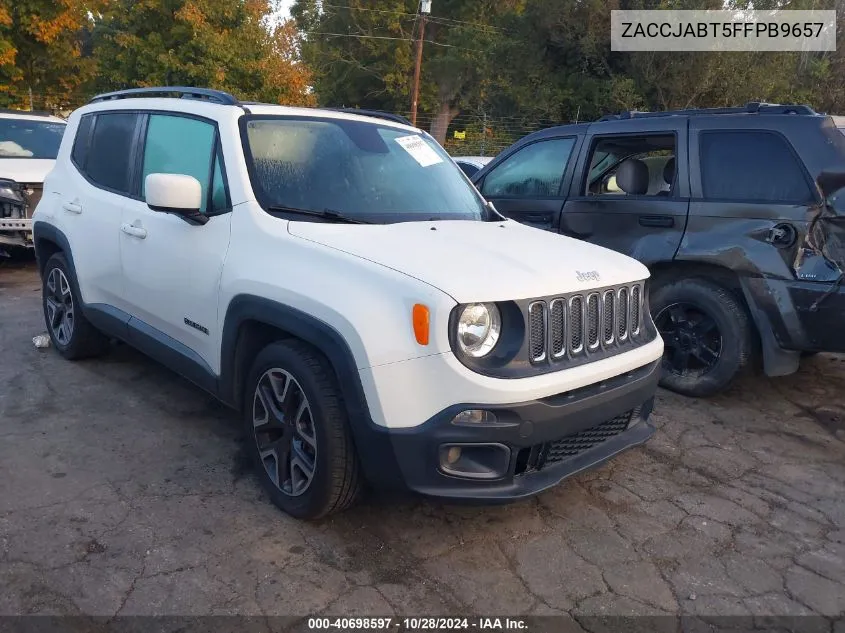 2015 Jeep Renegade Latitude VIN: ZACCJABT5FFPB9657 Lot: 40698597