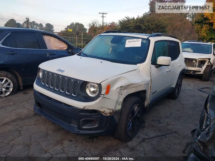 2015 Jeep Renegade Latitude VIN: ZACCJABT5FFPB9657 Lot: 40698597