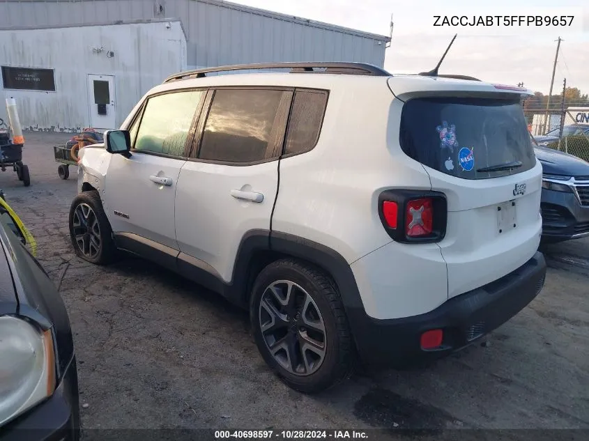 2015 Jeep Renegade Latitude VIN: ZACCJABT5FFPB9657 Lot: 40698597