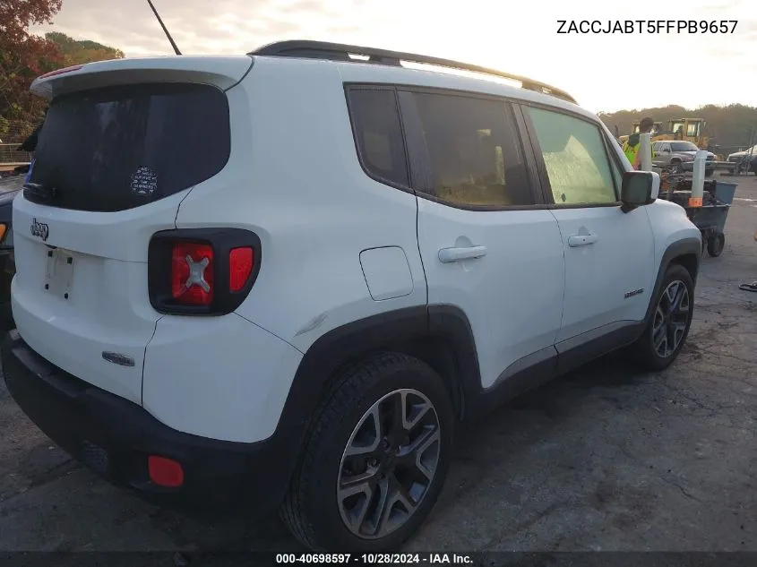 2015 Jeep Renegade Latitude VIN: ZACCJABT5FFPB9657 Lot: 40698597