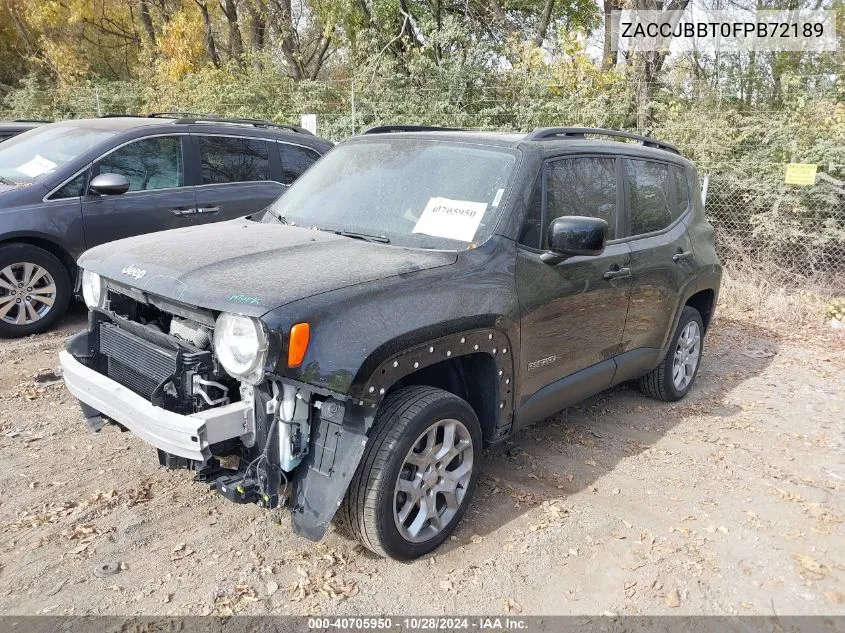 2015 Jeep Renegade Latitude VIN: ZACCJBBT0FPB72189 Lot: 40705950