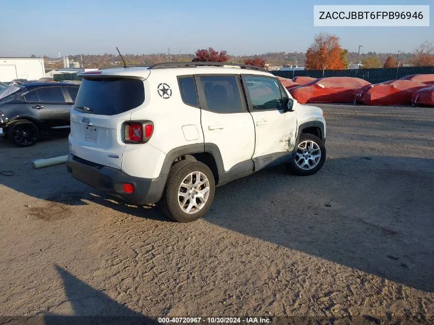 2015 Jeep Renegade Latitude VIN: ZACCJBBT6FPB96946 Lot: 40720967