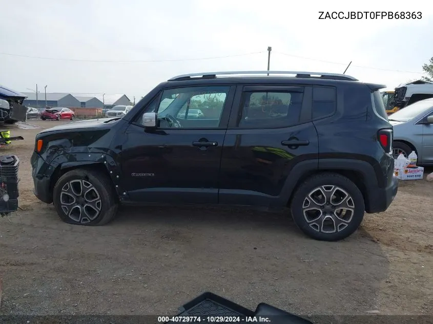 2015 Jeep Renegade Limited VIN: ZACCJBDT0FPB68363 Lot: 40729774