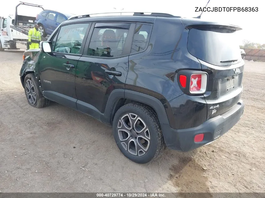 2015 Jeep Renegade Limited VIN: ZACCJBDT0FPB68363 Lot: 40729774