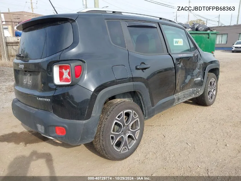 2015 Jeep Renegade Limited VIN: ZACCJBDT0FPB68363 Lot: 40729774