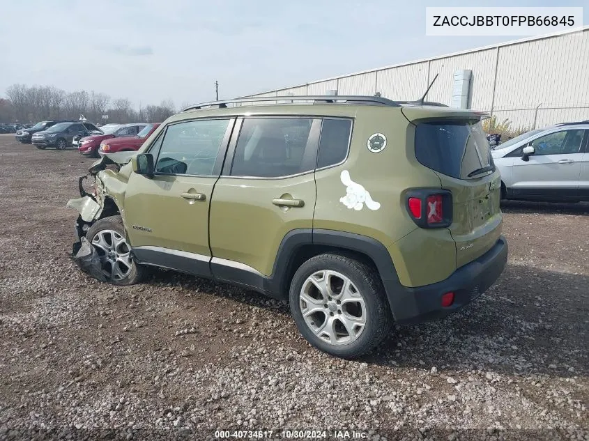 2015 Jeep Renegade Latitude VIN: ZACCJBBT0FPB66845 Lot: 40734617