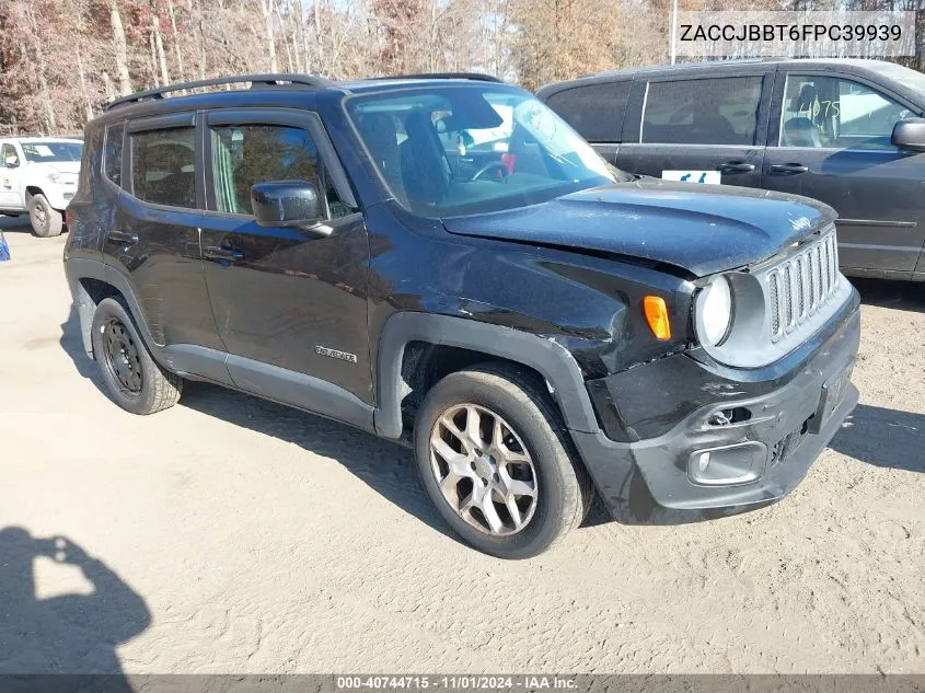 2015 Jeep Renegade Latitude VIN: ZACCJBBT6FPC39939 Lot: 40744715