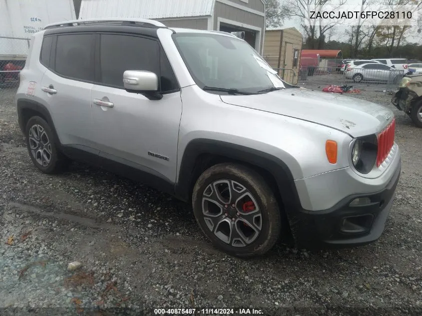 2015 Jeep Renegade Limited VIN: ZACCJADT6FPC28110 Lot: 40875487