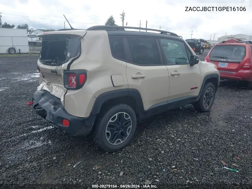 ZACCJBCT1GPE16106 2016 Jeep Renegade Trailhawk