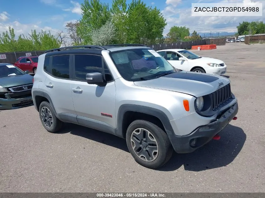 ZACCJBCT2GPD54988 2016 Jeep Renegade Trailhawk