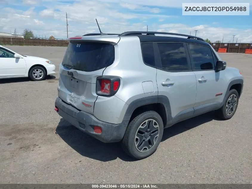 ZACCJBCT2GPD54988 2016 Jeep Renegade Trailhawk