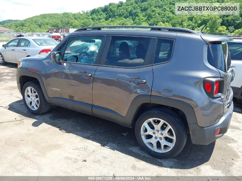 2016 Jeep Renegade Latitude VIN: ZACCJBBTXGPC88000 Lot: 39571238