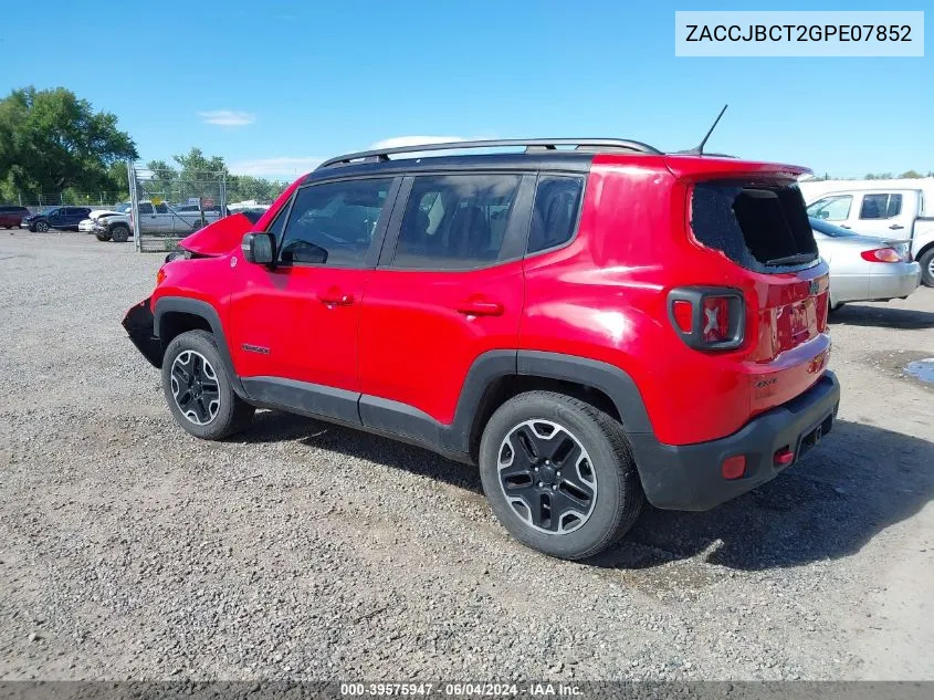 ZACCJBCT2GPE07852 2016 Jeep Renegade Trailhawk