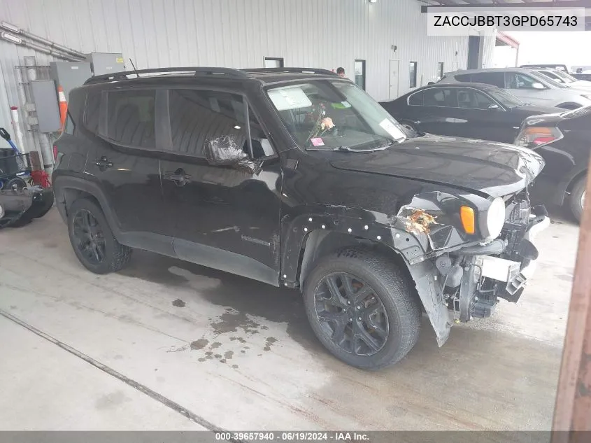 2016 Jeep Renegade Justice VIN: ZACCJBBT3GPD65743 Lot: 39657940