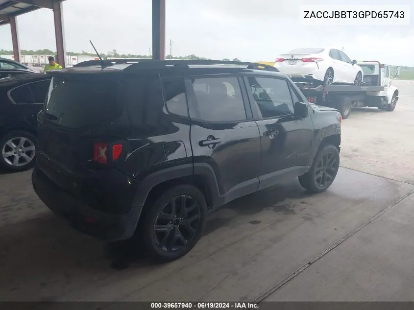 2016 Jeep Renegade Justice VIN: ZACCJBBT3GPD65743 Lot: 39657940