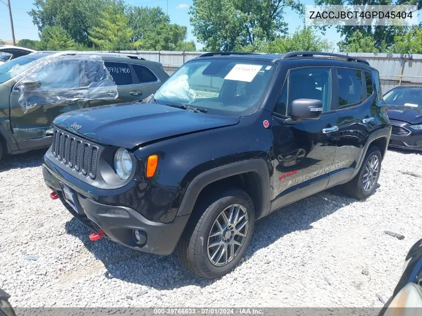 2016 Jeep Renegade Trailhawk VIN: ZACCJBCT4GPD45404 Lot: 39766633