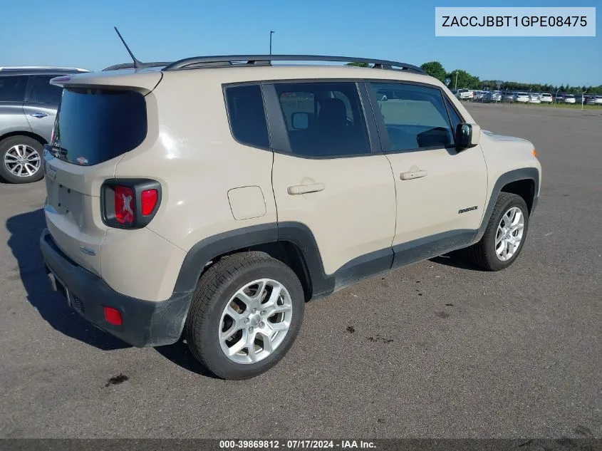 2016 Jeep Renegade Latitude VIN: ZACCJBBT1GPE08475 Lot: 39869812