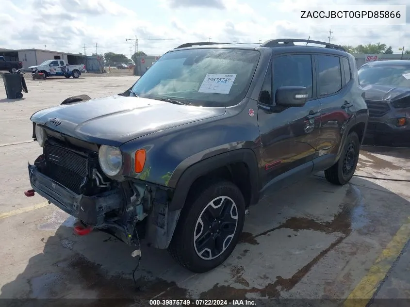 2016 Jeep Renegade Trailhawk VIN: ZACCJBCT0GPD85866 Lot: 39875749