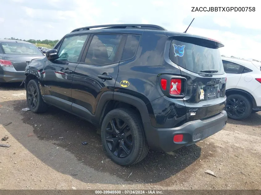 ZACCJBBTXGPD00758 2016 Jeep Renegade Justice