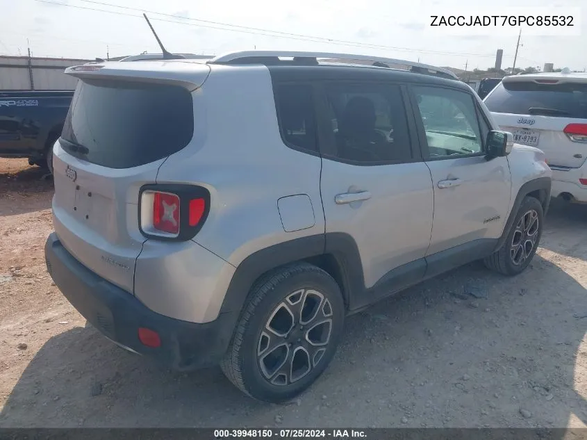 2016 Jeep Renegade Limited VIN: ZACCJADT7GPC85532 Lot: 39948150