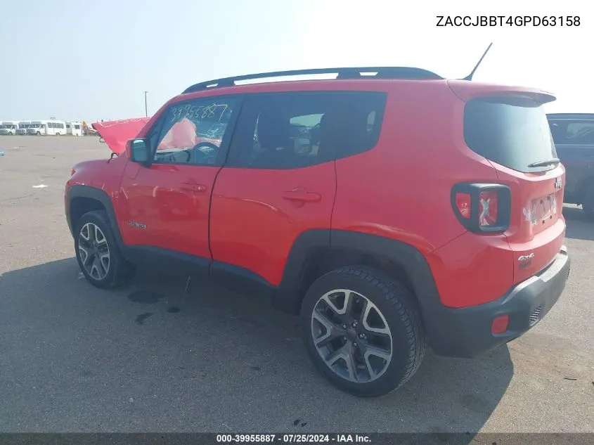 ZACCJBBT4GPD63158 2016 Jeep Renegade Latitude