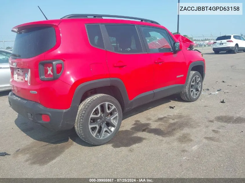 ZACCJBBT4GPD63158 2016 Jeep Renegade Latitude