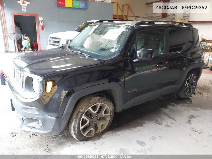 ZACCJABT0GPC49362 2016 Jeep Renegade Latitude