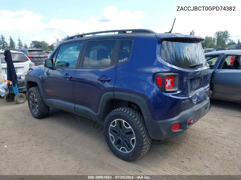 ZACCJBCT0GPD74382 2016 Jeep Renegade Trailhawk