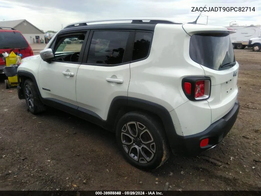 2016 Jeep Renegade Limited VIN: ZACCJADT9GPC82714 Lot: 39976840