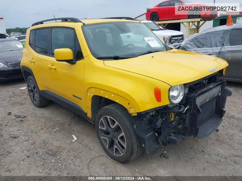 2016 Jeep Renegade Latitude VIN: ZACCJBBT9GPD82742 Lot: 40055305