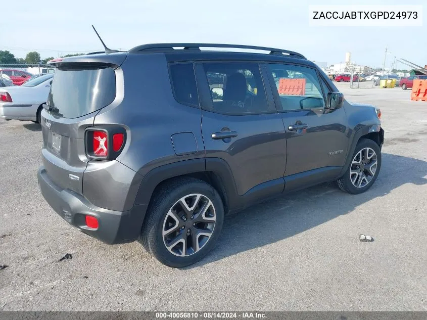 2016 Jeep Renegade Latitude VIN: ZACCJABTXGPD24973 Lot: 40056810