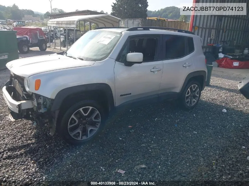 ZACCJBBT7GPD74123 2016 Jeep Renegade Latitude