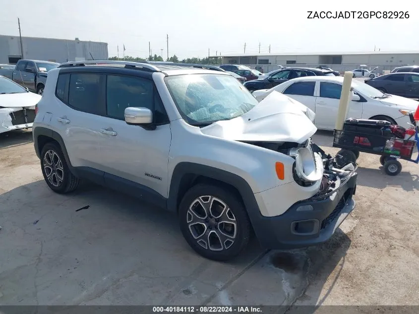 ZACCJADT2GPC82926 2016 Jeep Renegade Limited