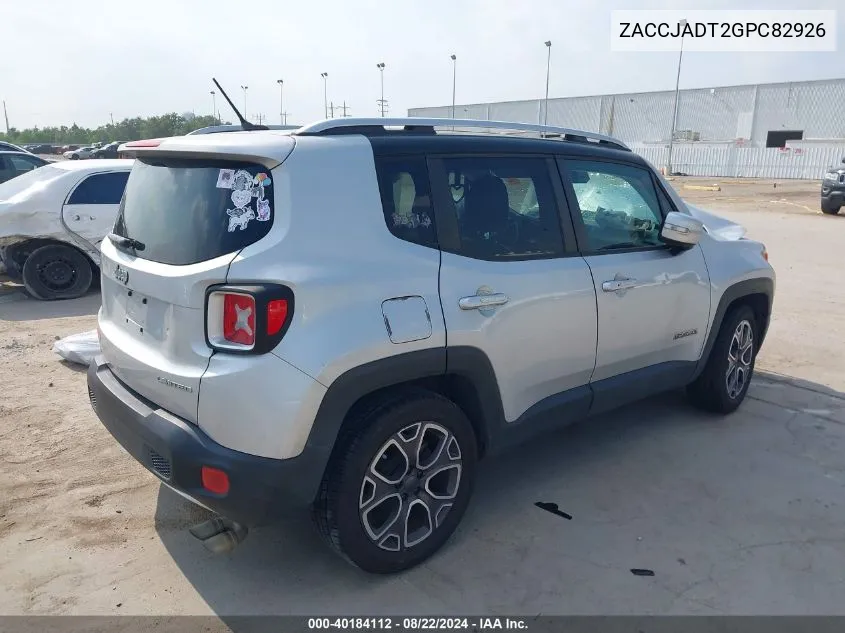 ZACCJADT2GPC82926 2016 Jeep Renegade Limited