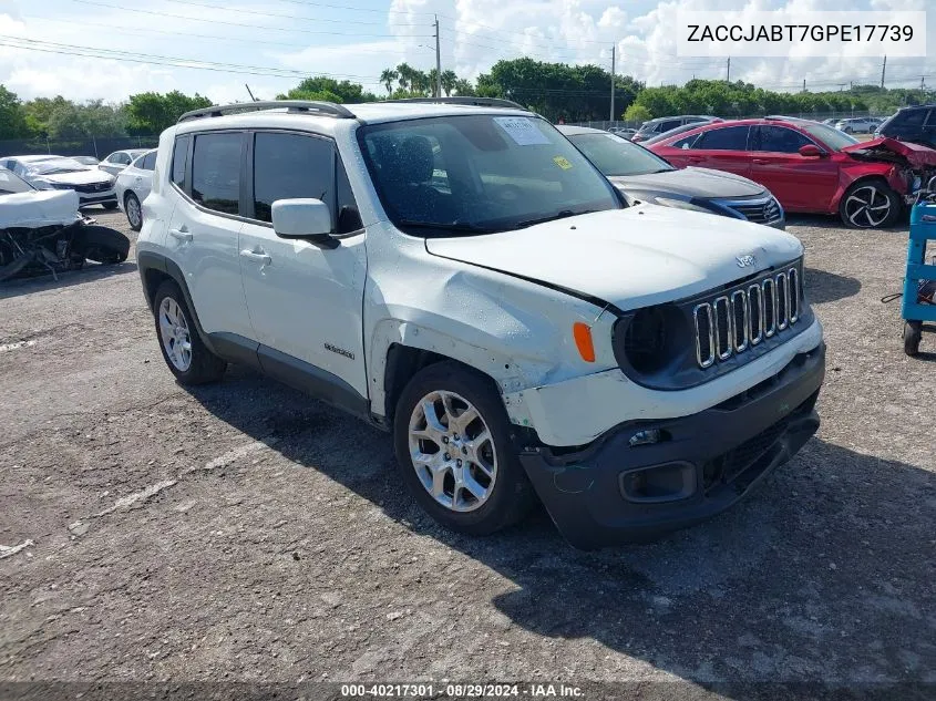 ZACCJABT7GPE17739 2016 Jeep Renegade Latitude