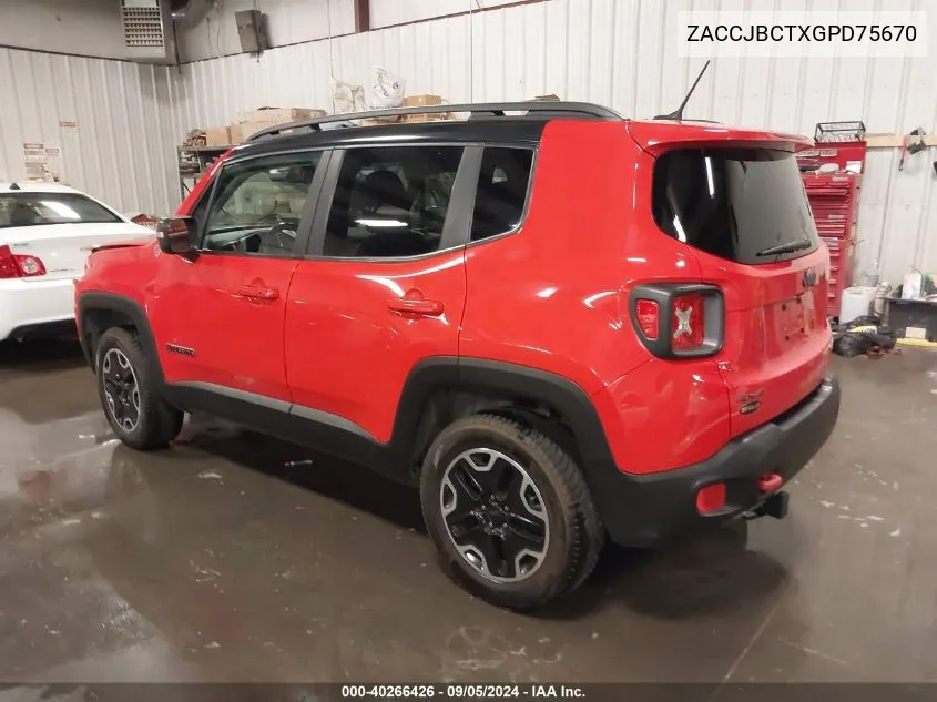 ZACCJBCTXGPD75670 2016 Jeep Renegade Trailhawk