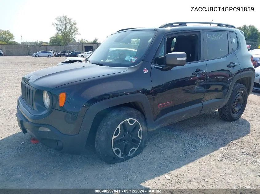 2016 Jeep Renegade Trailhawk VIN: ZACCJBCT4GPC91859 Lot: 40297841