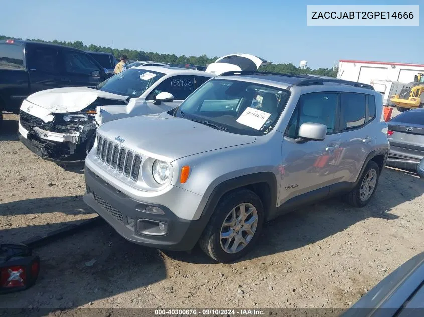 2016 Jeep Renegade Latitude VIN: ZACCJABT2GPE14666 Lot: 40300676