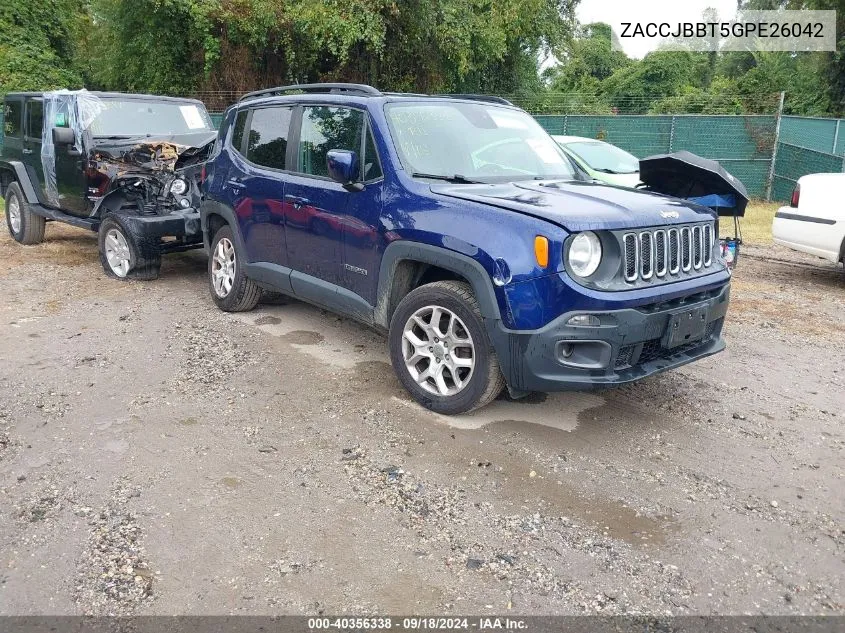 ZACCJBBT5GPE26042 2016 Jeep Renegade Latitude