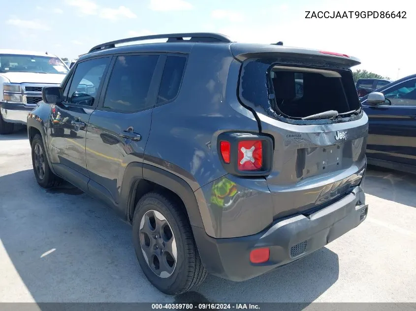 2016 Jeep Renegade Sport VIN: ZACCJAAT9GPD86642 Lot: 40359780