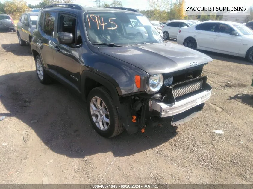 2016 Jeep Renegade Latitude VIN: ZACCJBBT6GPE06897 Lot: 40371945