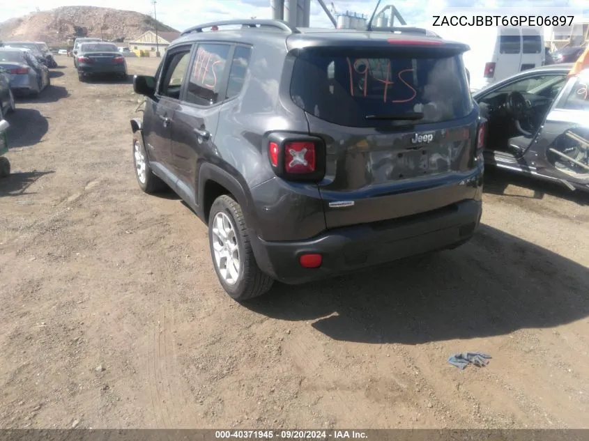 ZACCJBBT6GPE06897 2016 Jeep Renegade Latitude