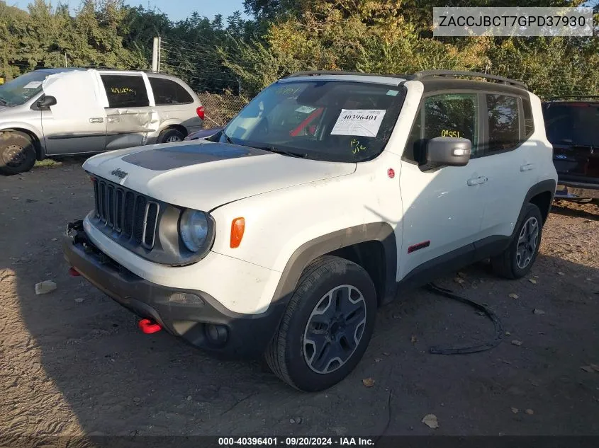 2016 Jeep Renegade Trailhawk VIN: ZACCJBCT7GPD37930 Lot: 40396401