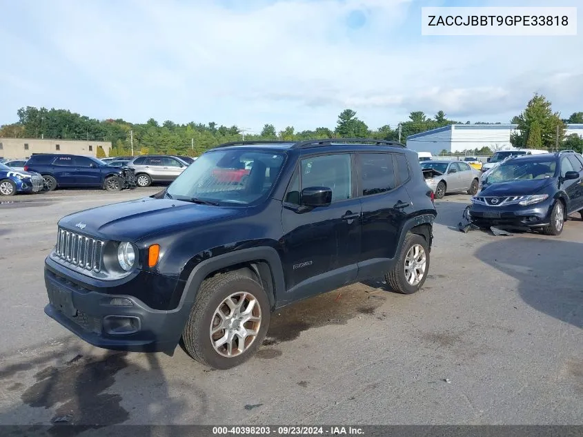 2016 Jeep Renegade Latitude VIN: ZACCJBBT9GPE33818 Lot: 40398203