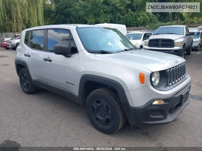 2016 Jeep Renegade Sport VIN: ZACCJBAW8GPC74821 Lot: 40414632