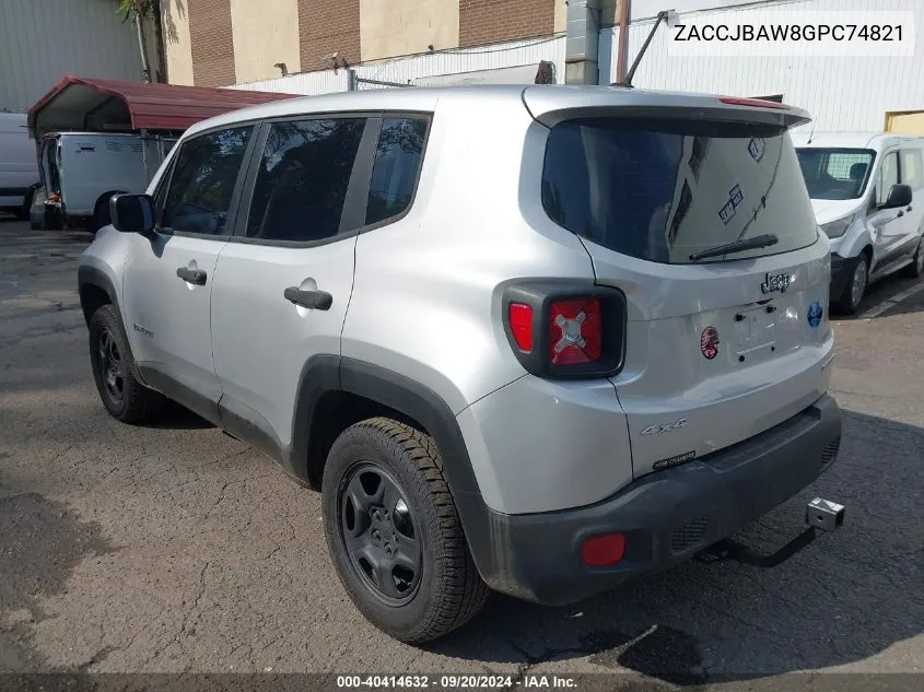 2016 Jeep Renegade Sport VIN: ZACCJBAW8GPC74821 Lot: 40414632